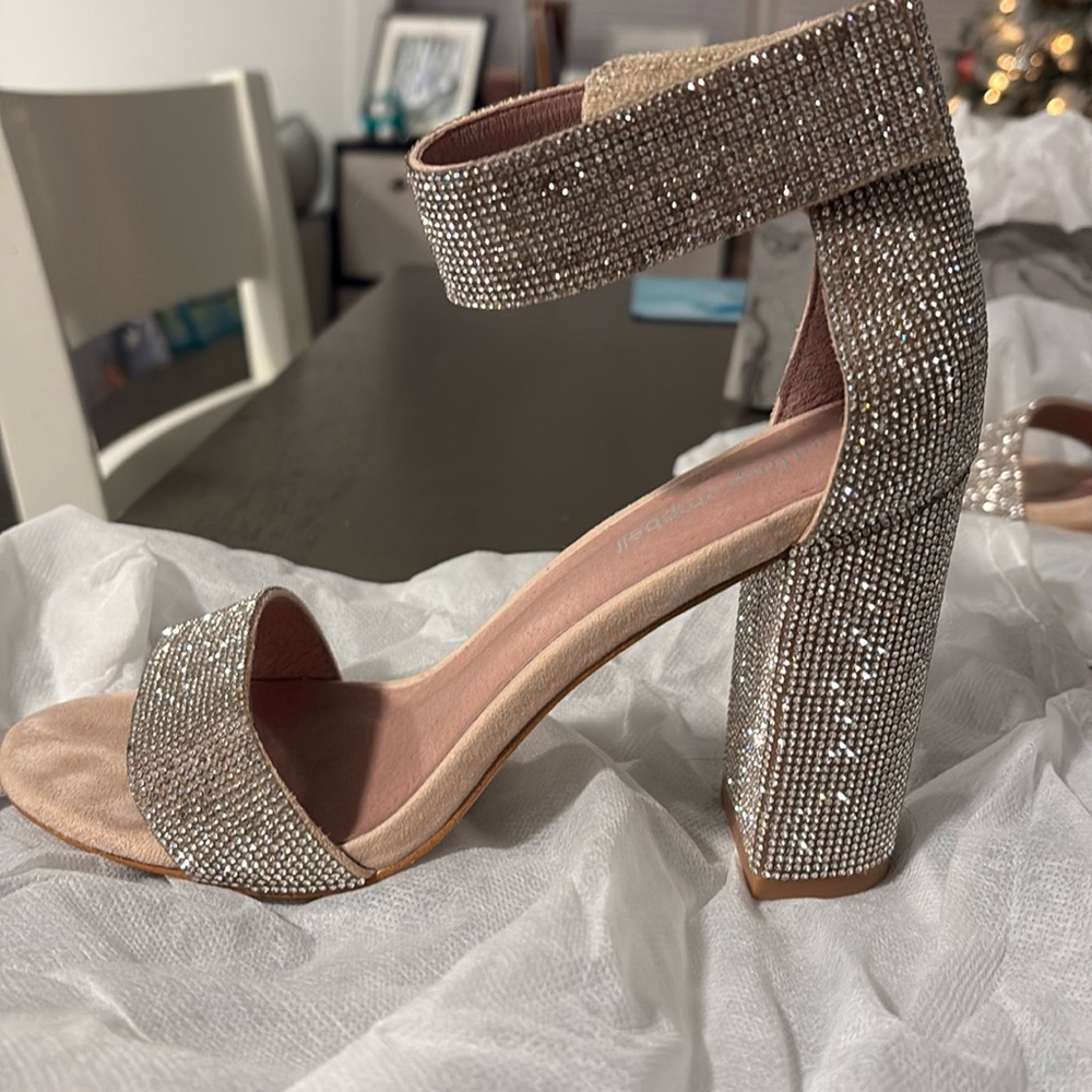 Jeffery Campbell Lindsay sandal in nude suede champagne